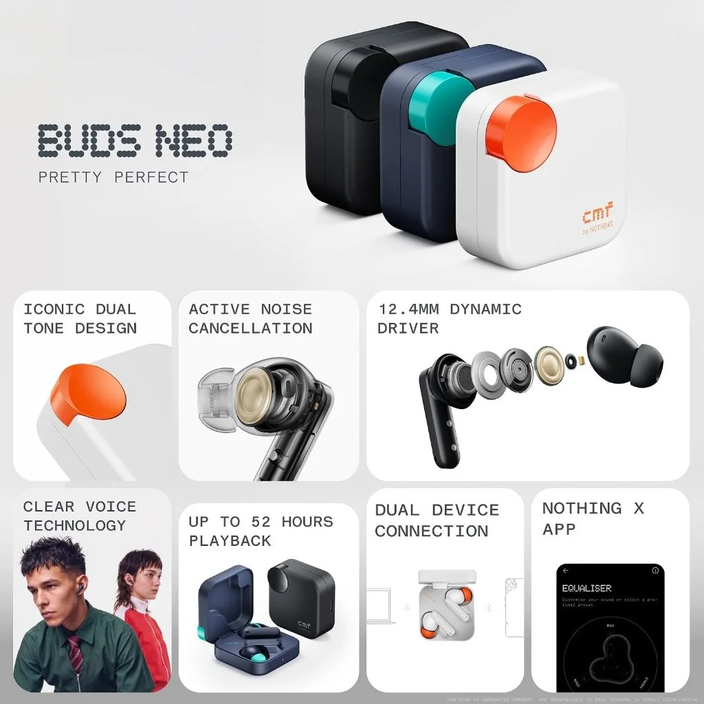 CMF BY NOTHING Buds Neo earbud design